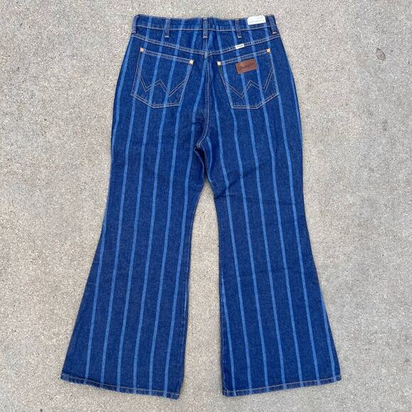 Wrangler Wanderer High Rise Flare Laser Stripe Jeans 32/30 - Picture 1 of 7